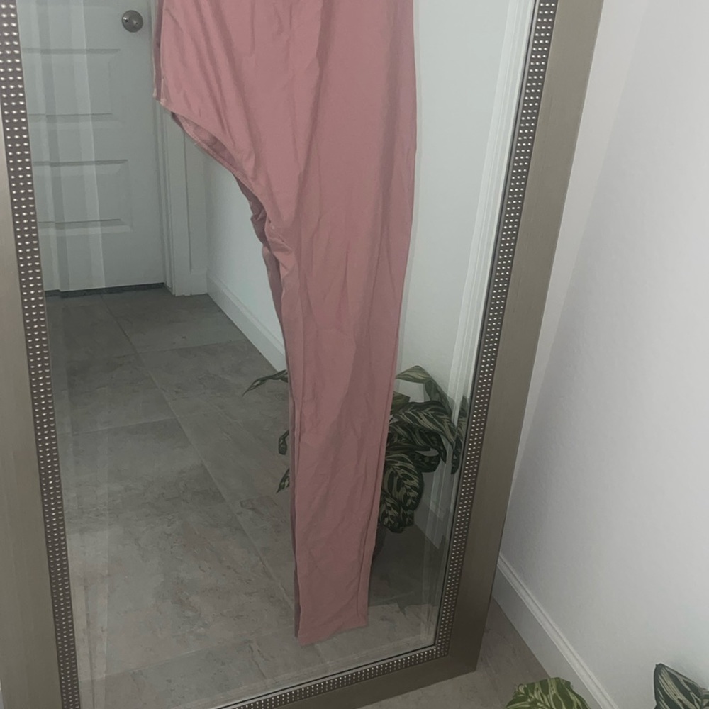 Pink One leg Jumpsuit Catsuit size small size large - Picture 3 of 4